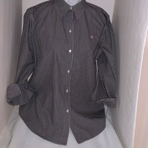 Lauren Ralph Lauren Lady’s Black and White Stipe Blouse